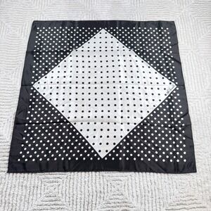 St. Ramonde Polka Dot Scarf Black White Classic Retro Rockabilly Pinup Mod Paris